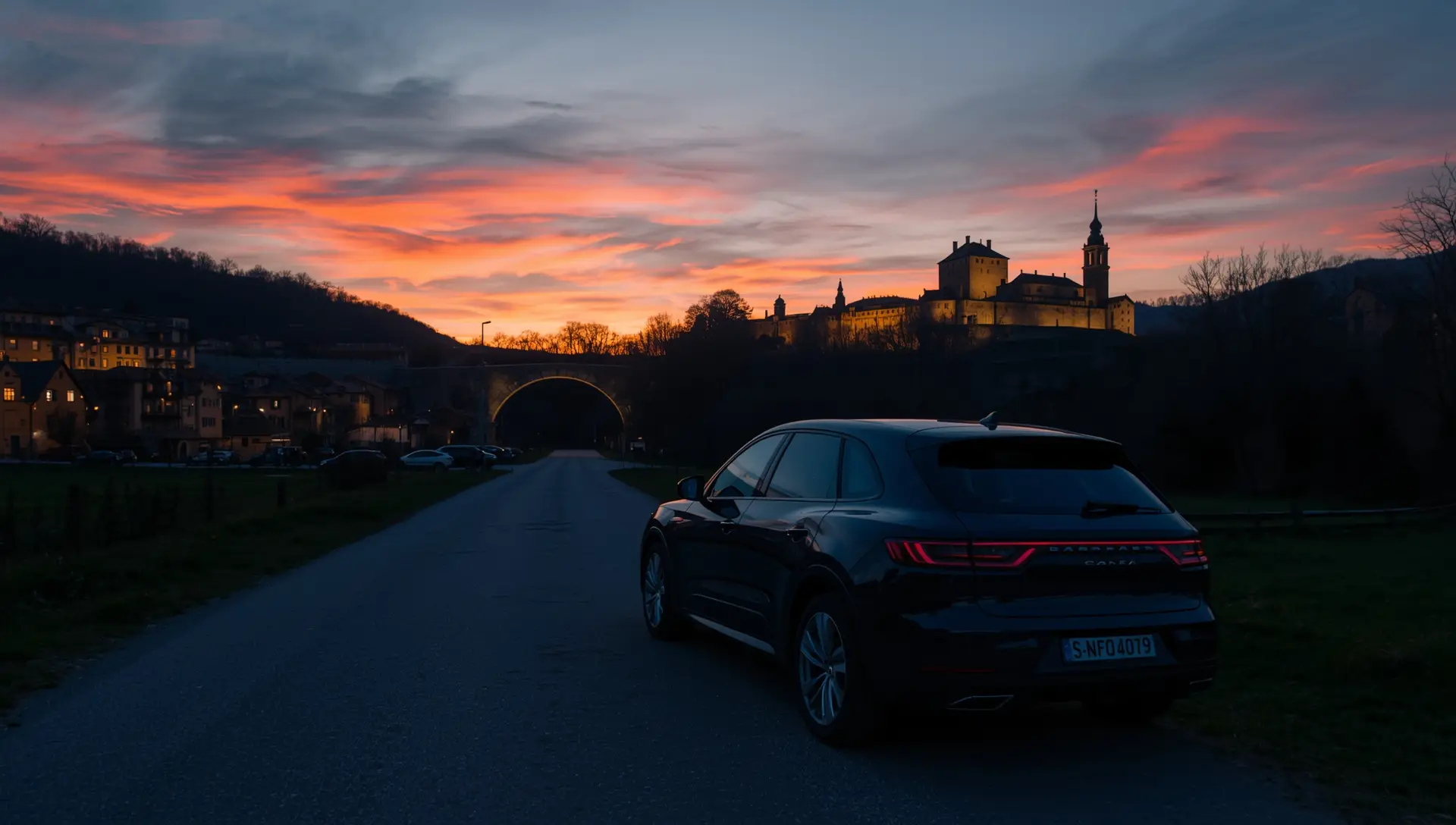 Percorso costiero vicino al nord-est italiano